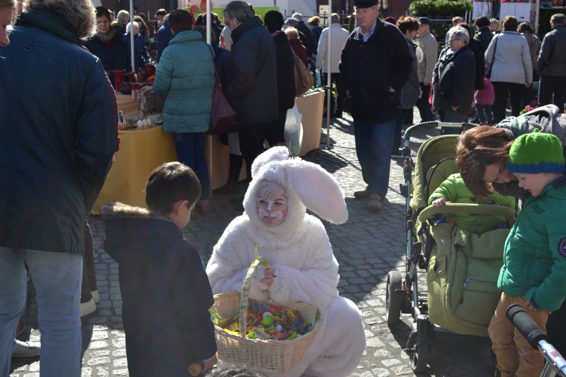 Oster- und Blumenmarkt Hase © Universitäts- und Hansestadt Greifswald Osterhase auf dem Oster- und Blumenmarkt