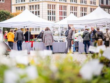 Foto vom dritten Regional- und Wochenmarkt auf dem Greifswalder Marktplatz - © Sarah Kohlhagen Foto vom dritten Regional- und Wochenmarkt auf dem Greifswalder Marktplatz