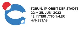 Logo der 43. Internationalen Hansetage 2023 in Torun (PL)