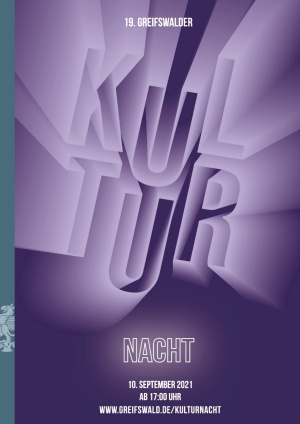 Grifswalder Kulturnacht 2021 Plakatmotiv © Kai-Georg Schlemper Bild