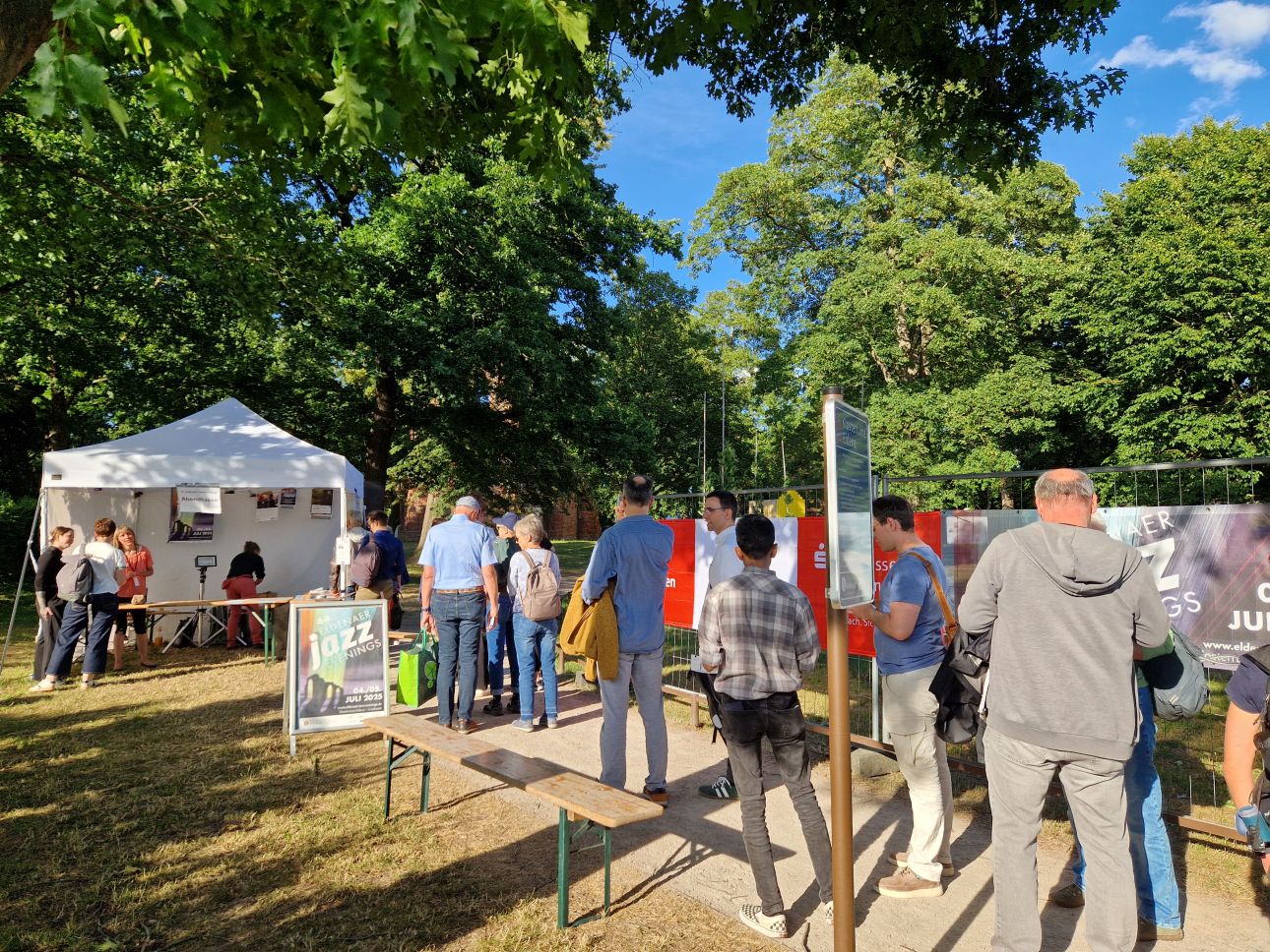 Kasse am Eingangsbereich zu den Eldenaer Jazz Evenings