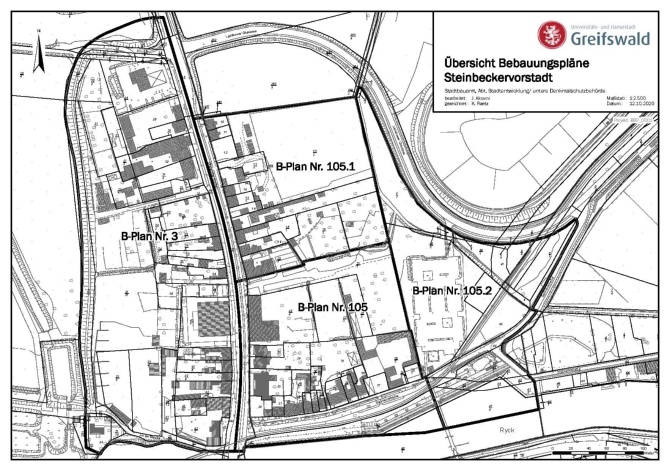 Übersichtsplan Bebauungspläne Steinbeckervorstadt Bild
