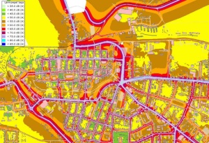 auszug aus der lärmkarte Universitäts- und Hansestadt Greifswald, Auszug aus der Lärmkarte
