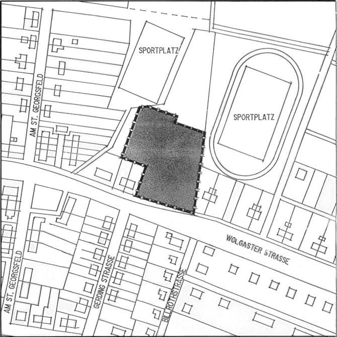 Uebersichtsplan Vorhaben- und Erschließungsplan Nr. 44 - Sportlerheim - © Stadtbauamt der Universitäts- und Hansestadt Greifswald Bild