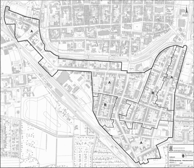 Uebersichtsplan Gestaltungssatzung Fleischervorstadt © Stadtbauamt der Universitäts- und Hansestadt Greifswald Bild