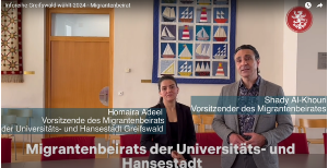 Universitäts- und Hansestadt Greifswald Auf dem Bild sieht man die Vorsitzende und den Vorsitzenden des Migrantenbeirates