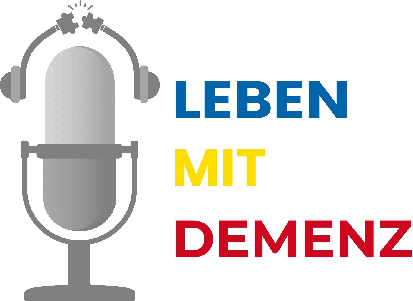 Mikrofon mit Schriftzug "Leben mit Demenz"