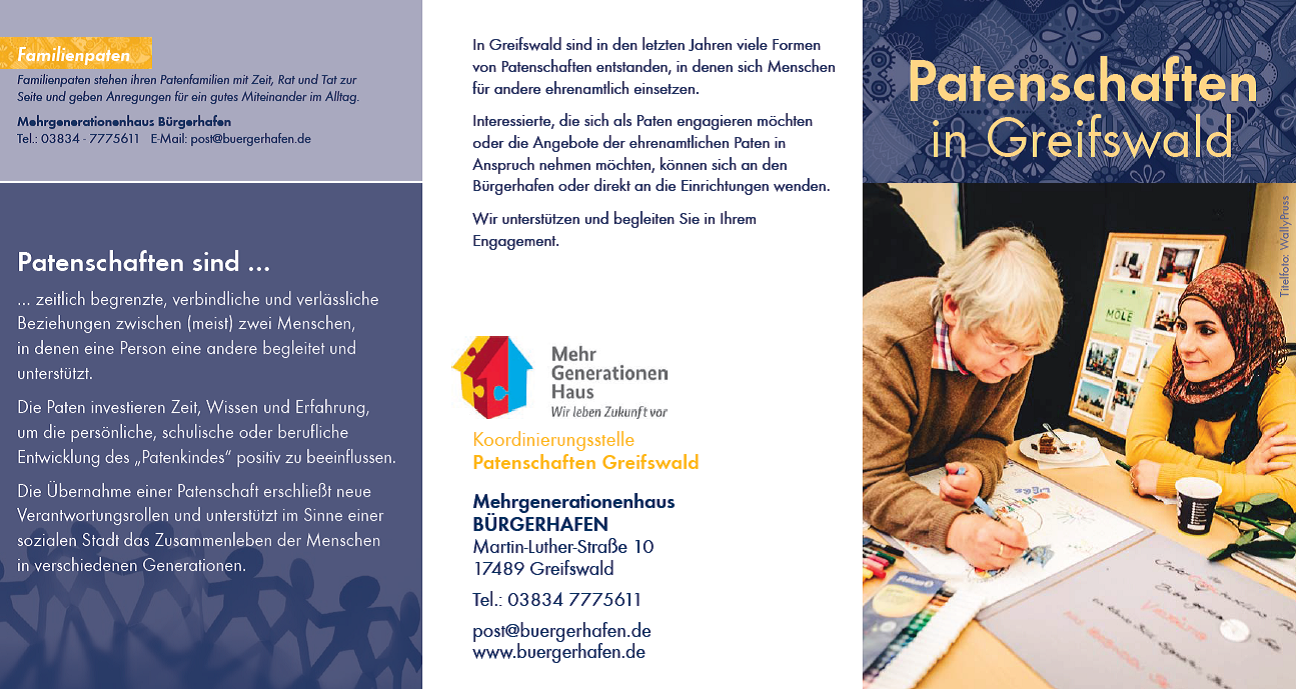 Flyer Patenschaften vom Bürgherhafen