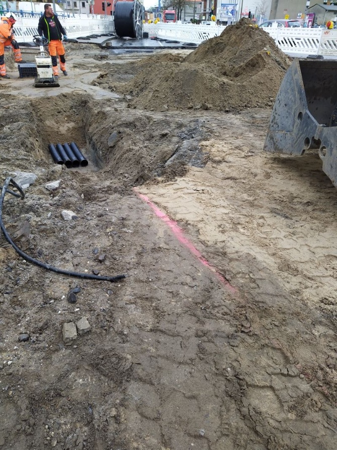 Arbeiten an der Steinbecker Str Bild