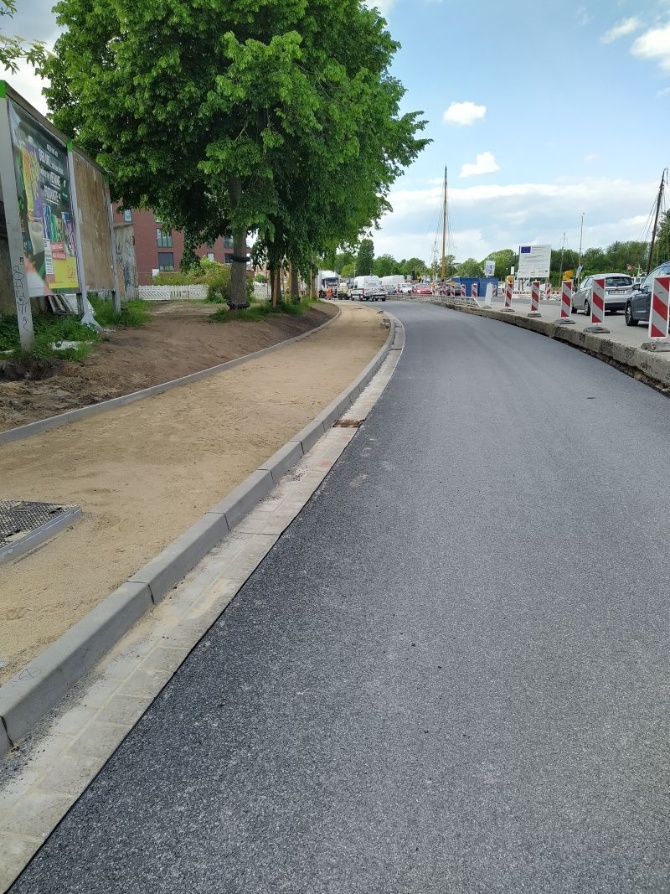 Hansering am 07.06.2022 © Tiefbau- und Grünflächenamt südliche Fahrspur