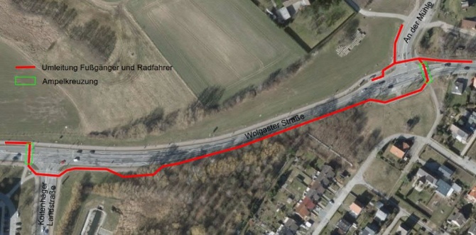 Ampelquerung Wolgaster Strasse, Quelle Abwasserwerk © Abwasserwerk Ampelquerungen