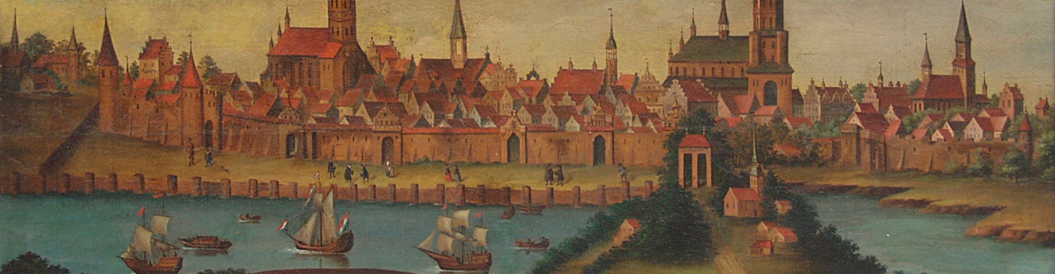 Ausschnitt aus der Ansicht von Greifswald aus dem Jahre 1552 von Johann Gottlieb Giese