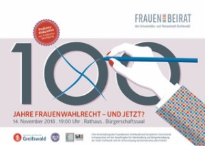 2018-11-14 100 Jahre Frauenwahlrecht - und jetzt © Frauenbeirat Motiv 100 Jahre Frauenwahlrecht