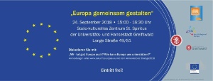 Banner Kohäsionsveranstaltung © Stadtverwaltung Banner für Veranstaltung Wir sind Europa