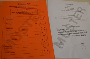 Eröffnung Briefwahllokal im Greifswalder Rathaus, Foto Pressestelle (4) © Pressestelle Wahl-und Abstimmungszettel für Landratswahl und Bürgerentscheid 2018
