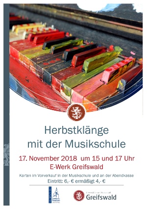 Herbstklänge mit der Musikschule © Musikschule Herbstklänge der Musikschule im Alten E-Werk 2018