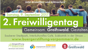 Plakat 2. Freiwilligentag 2017 © Bürgerstiftung Vorpommern Bild