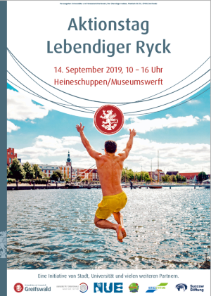 Plakat Aktionstag Lebendiger Ryck 2019 © Pressestelle Plakat Aktionstag Lebendiger Ryck 2019