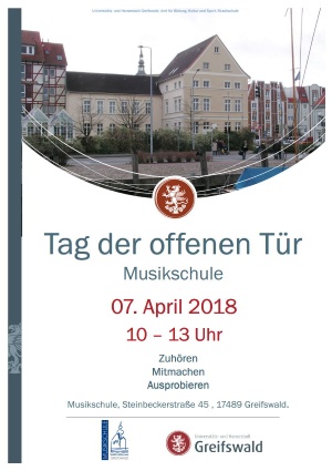 Plakat TdoT 2018 web (2) © Musikschule Plakat zum Tag der offenen Tür in der Musikschule Greifswald