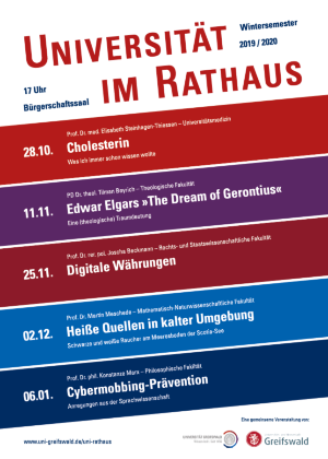 Plakat Uni im Rathaus © Kulturamt/Universität Plakat Uni im Rathaus