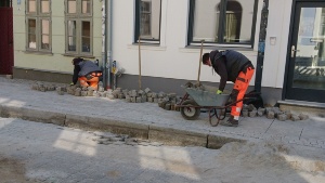 Mühlenstraße, Foto Pressestelle © Pressestelle In der Mühlenstraße wird gepflastert