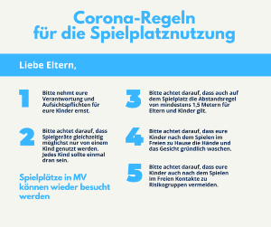 Spielplatz Corona Infos Regeln © Landesregierung Regeln für Spielplatznutzung
