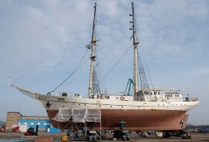 die GREIF in der Peenewerft Wolgast, Foto Silvio Weiß © Silvio Weiß Die GREIF in der Peenewerft Wolgast