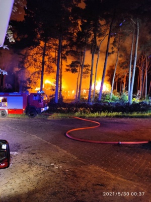 Brand Wieck 30.5.2021, Foto Feuerwehr Greifswald © Feuerwehr Greifswald Brand in Greifswald Wieck
