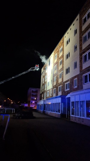 Brand in der Lomonossowallee (c) Greifswalder Feuerwehr (1) © Greifswalder Feuerwehr Brand in der Lomonossowallee