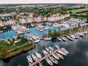 Holzteichquartier Drohne-Luftaufnahmen-Greifswald-Museusmhafen Till Junker_150dpi © Till Junker Luftaufnahme vom Holzteichquartier
