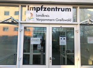 Impfzentrum Greifswald, Foto Pressestelle © Pressestelle Greifswalder Impfzentrum