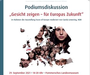 Plakat Posiumsdiskussion Faces of Europe © Pressestelle Plakat Podiumsdiskussion Faces of Europe