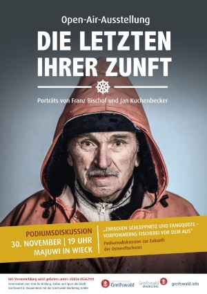 Plakat zur Podiumsdiskussion Vorpommerns Fischerei © Pressestelle Plakat zur Podiumsdiskussion Vorpommerns Fischerei