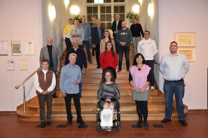 Sportehrentag 2021, Foto Pressestelle (31) © Pressestelle Die Geehrten des ersten Blocks beim Sportehrentag