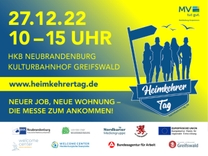 HeimkehrerTag © IHK Neubrandenburg Plakat zum HeimkehrerTag am 27. Dezember 2022 in Greifswald und Neubrandenburg
