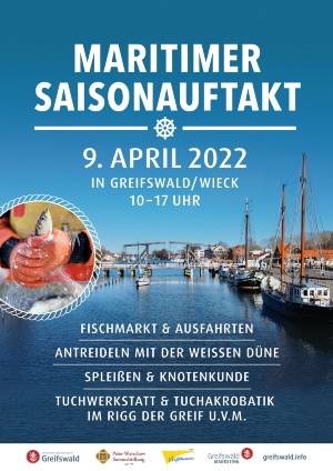 Plakat Maritimer Saisonauftakt 2022 © Greifswald Marketing GmbH Plakat Maritimer Saisonauftakt 2022