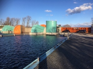 Sperrwerk geschlossen, Foto Feuerwehr Greifswald © Feuerwehr Greifswald Das geschlossene Sperrwerk bei Hochwasser
