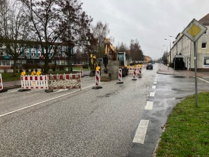 Wasserrohrbruch Hans-Beimler-Straße © Feuerwehr Greifswald Verkehrseinschränkungen wegen eines Wasserrohrbruchs in der Hans-Beimler-Straße in Greifswald