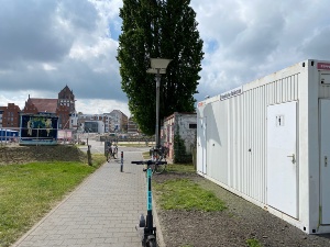 neue Toilette am Museumshafen, Foto Pressestelle © Pressestelle neuer Toilettencontainer am Museumshafen