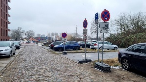 Blick auf die Kuhstraße zwischen Roßmühlenstraße und Hansering