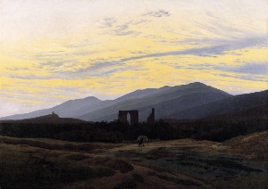 Caspar David Friedrichs Gemälde Ruine im Riesengebirge © Pommersches Landesmuseum Abbild des Gemäldes "Ruine im Riesengebirge" von Caspar David Friedrich
