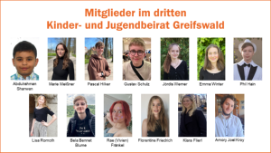 Kinder- und Jugendbeirat Greifswald © Kinder- und Jugendbeirat Greifswald Mitglieder des Kinder- und Jugendbeirates, der im Juni 2023 für zwei Jahre gewählt wurde