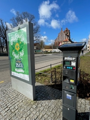 Parkscheinautomat mit Kartenzahlung © Greifswalder Parkraumbewirtschaftungsgesellschaft (GPG) Parkscheinautomat auf dem Parkplatz am Schießwall