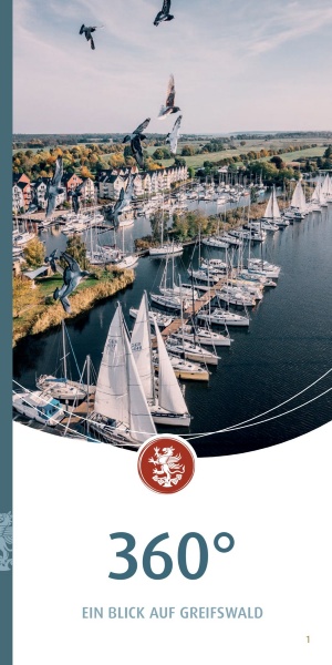 Cover der Broschüre 360 Grad © kiebudruck+werbung - Werbeagentur & Druckerei Greifswald Neue Auflage der Broschüre "Greifswald in Zahlen - 360 Grad" erschienen