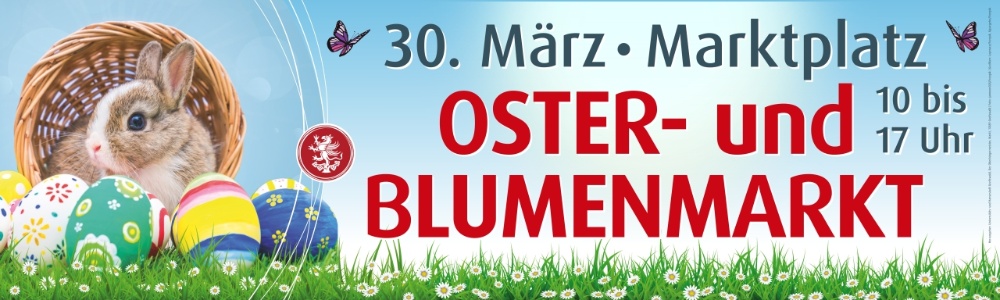 Banner - Ostermarkt 2024_web © Universitäts- und Hansestadt Greifswald Banner Oster- und Blumenmarkt 2024