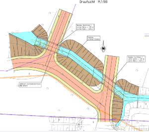 Durchlässe für Graben entlang der Verlängerten Scharnhorststraße (c) Planungsbüro MIV GmbH © Planungsbüro MIV GmbH technische Zeichnung für Durchlässe für Graben entlang der Verlängerten Scharnhorststraße