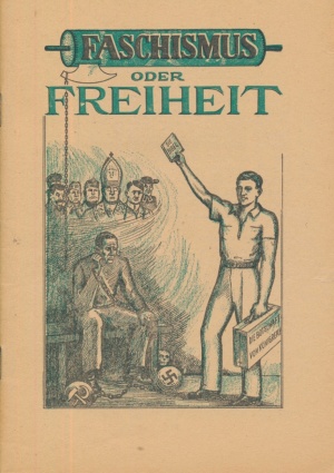 Faschismus (c) Watch Tower Bible and Tract Society N.Y. USA © Watch Tower Bible and Tract Society N.Y. USA Plakat Faschismus oder Freiheit