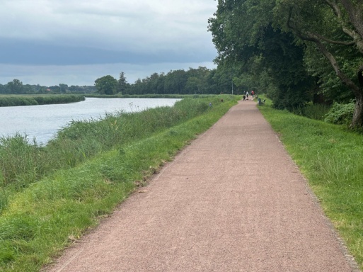 Blick auf den instandgesetzten Treidelpfad