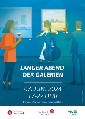 Plakat-A4_Galerieabend_2024_DRUCK © Greifswald Marketing GmbH Plakat Langer Abend der Galerien