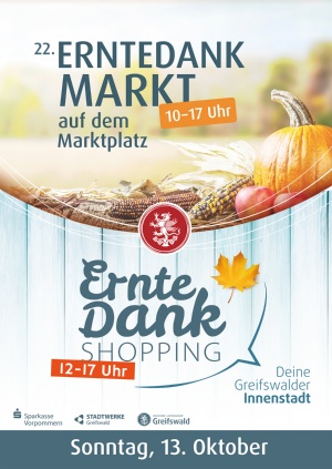 Plakat_Erntedankmarkt_A1_2024 © Agentur GRAFfisch Plakat zum Erntedankmarkt und Erntedankshopping 2024